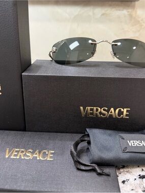 Versace Men’s Rimless Sunglasses